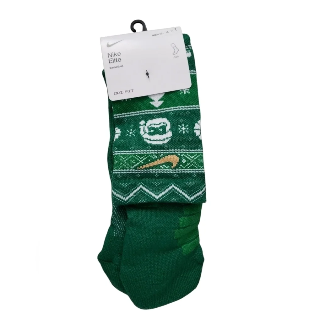 Nike Santa Green Basketball Socks 12-15